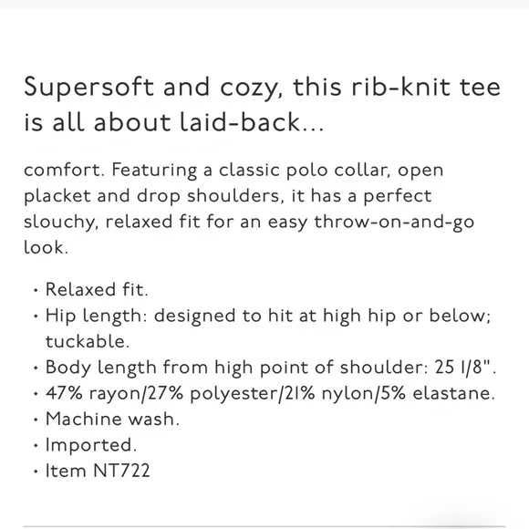 Madewell Relaxed Long Sleeve Polo Tee - Picture 4 of 8